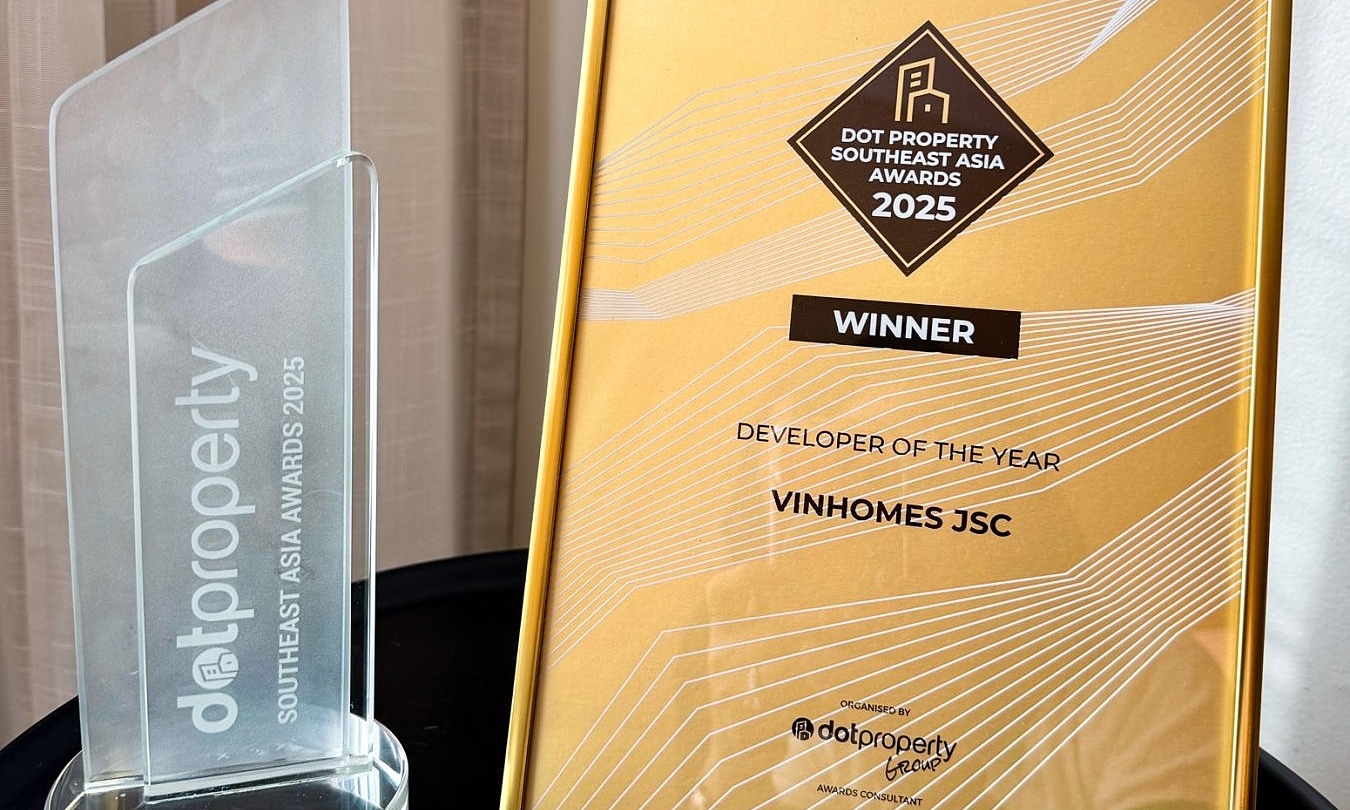Vinhomes nhận giải nhà phát triển bất động sản khu vực Đông Nam Á
