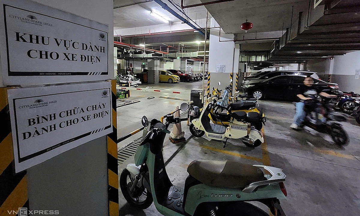 Chung cư xây mới dự kiến phải có khu để xe điện riêng