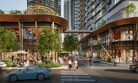 Bốn phân khu tạo không gian thương mại ven sông tại Eaton Park Signature